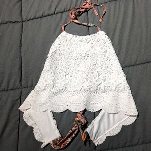 Lace halter top